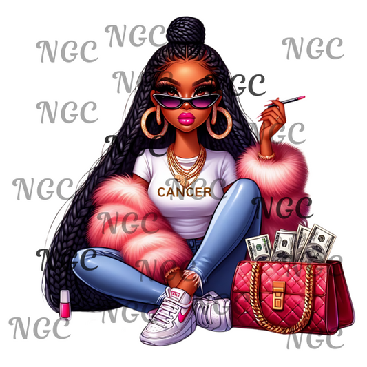 single decal boujie girl Cancer