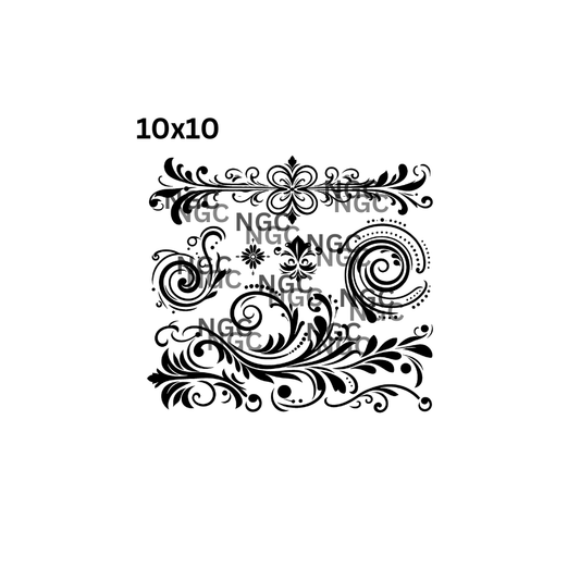10x10 filigree outlines
