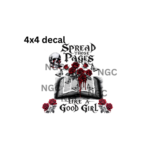 decal spread those pages with roses