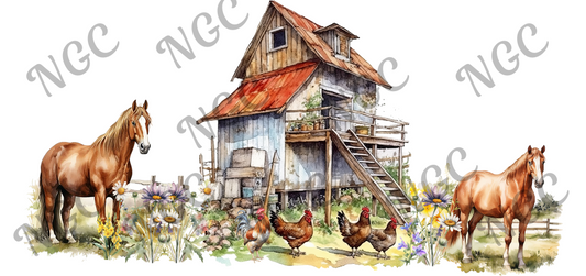 16oz wrap Farm scene