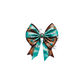 decal turquoise brown western bow