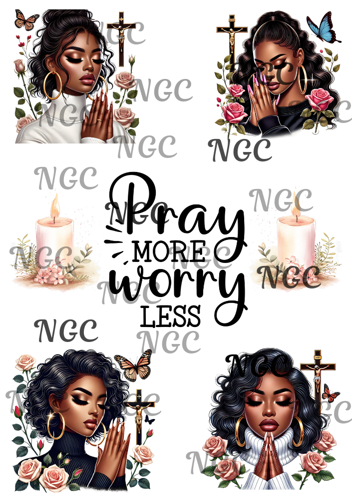 A5 Notebook pray more worry less