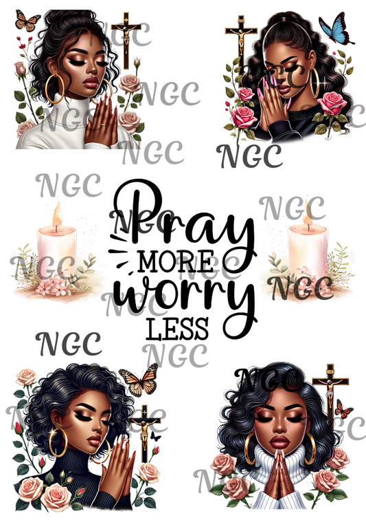 A5 Notebook pray more worry less