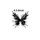 decal black splatter butterfly
