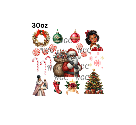 30oz vintage melanin santa with elements