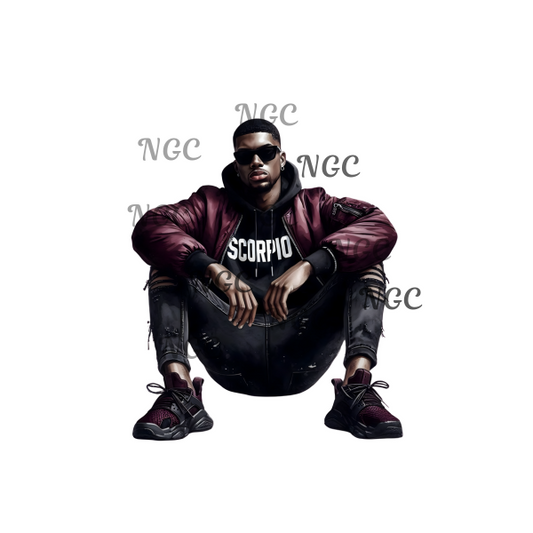 single decal mens zodiac scorpio