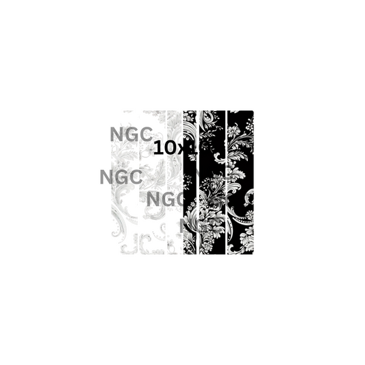 10x10 half black half white band sheet