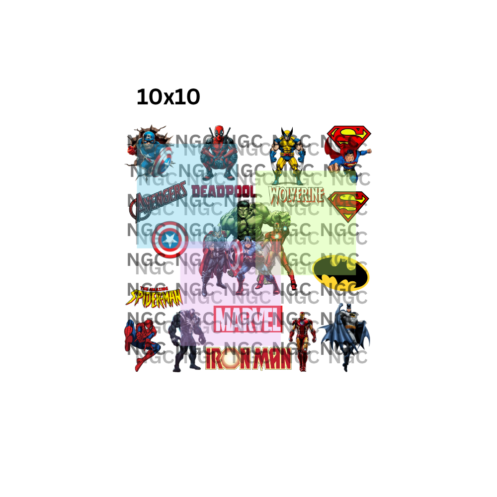 10x10 marvel heros