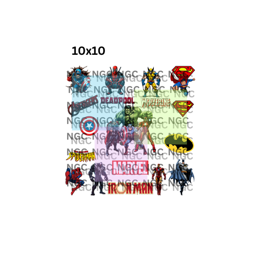 10x10 marvel heros