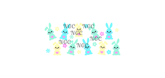 16oz bunnies with hearts easter