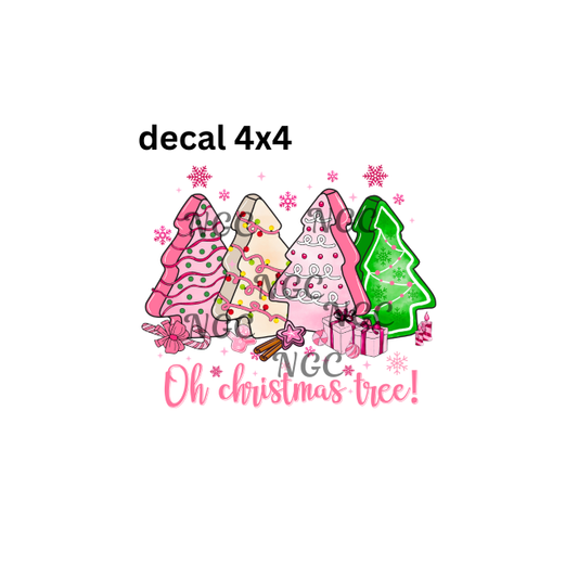 decal oh christmas tree snack cakes
