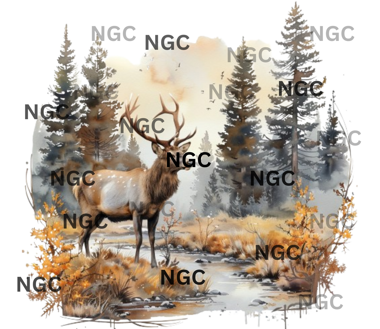 single decal deer6
