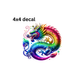 decal colorful chinese dragon