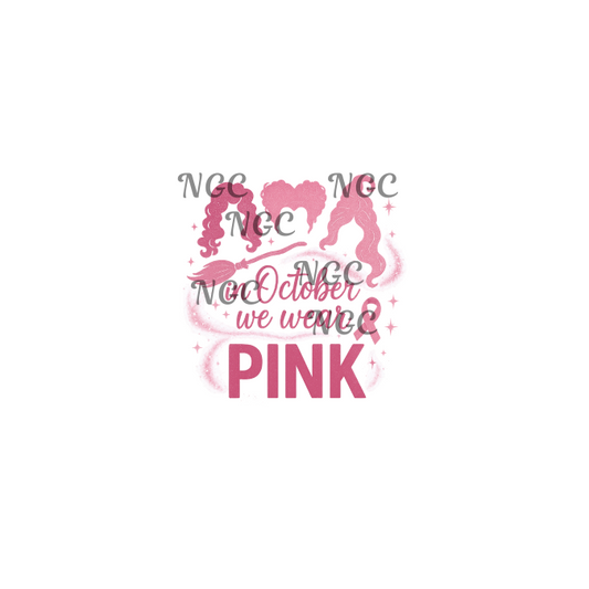 decal we wear pink breast cancer halloween