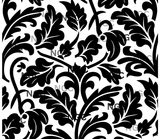 20oz wrap Tooled Leather leaves