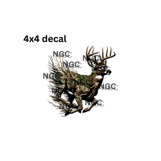 decal camo deer