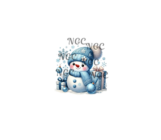 decal blue snowman14 christmas