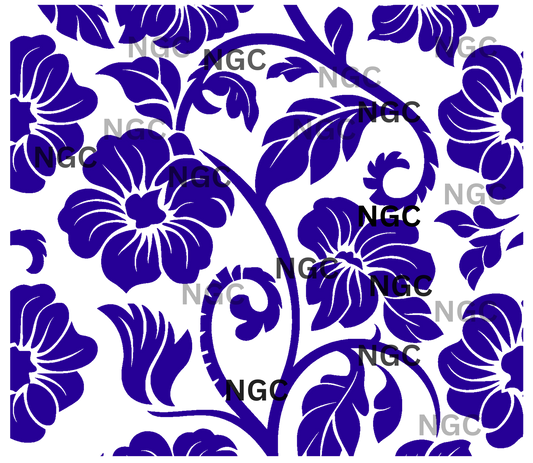 20oz wrap Tooled Leather3 royal blue