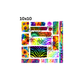 10x10 distressed  bright rainbow designs