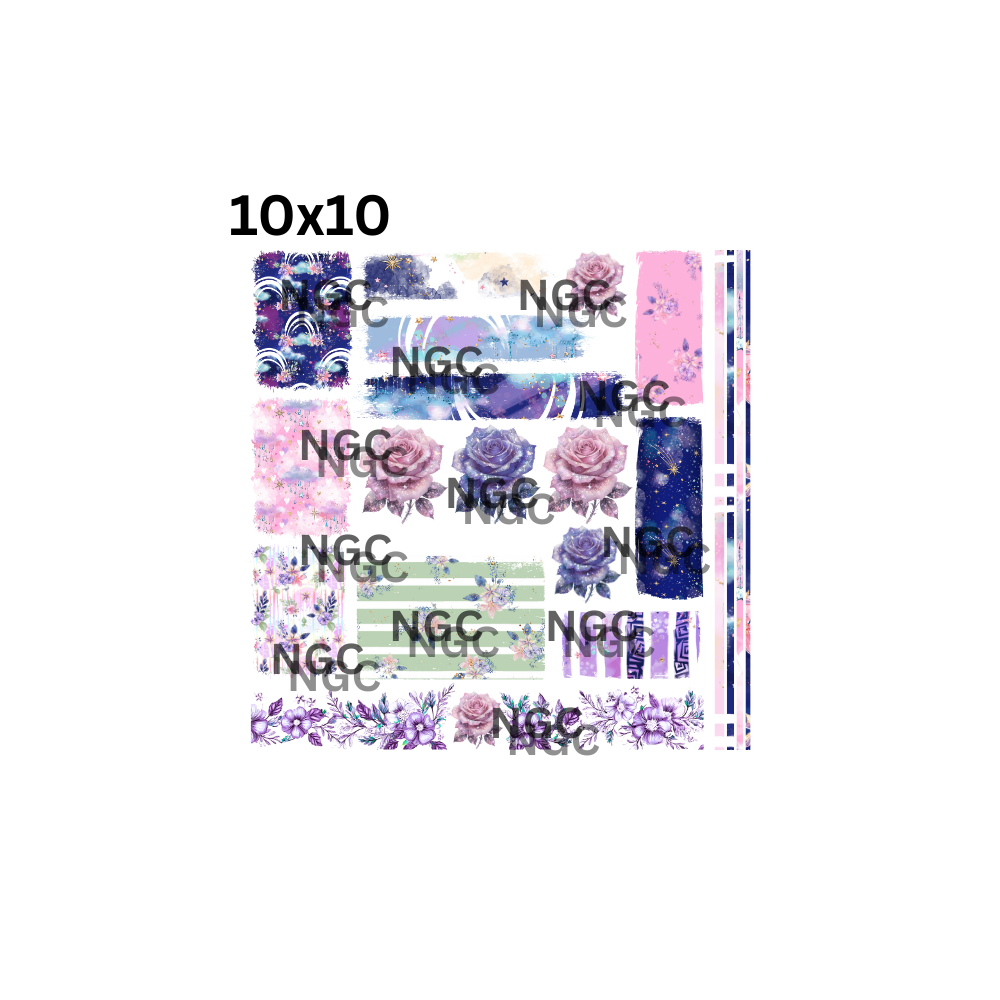 10x10 purple nights separated patchworks