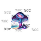 single decal galaxy mushroom