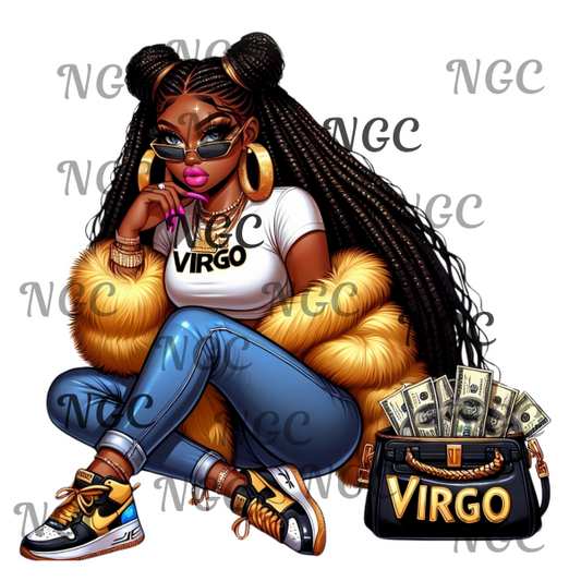 single decal boujie girl virgo