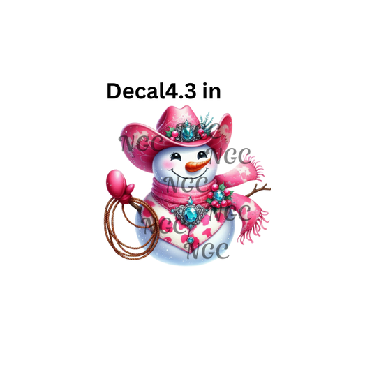 decal country snowman christmas2