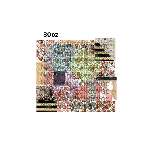 30oz bees2 patchwork precut