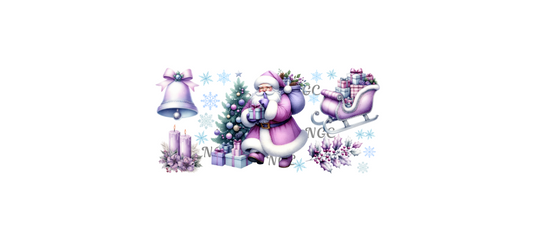 16oz purple santa with elements christmas