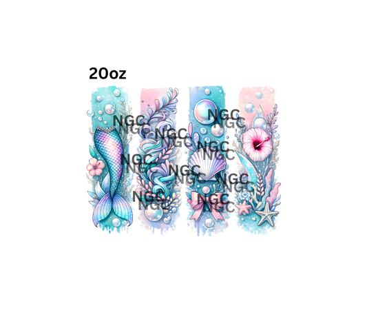 20oz mermaid brushstrokes