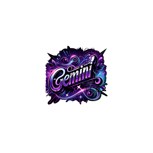 decal purple airbrush zodiac gemini