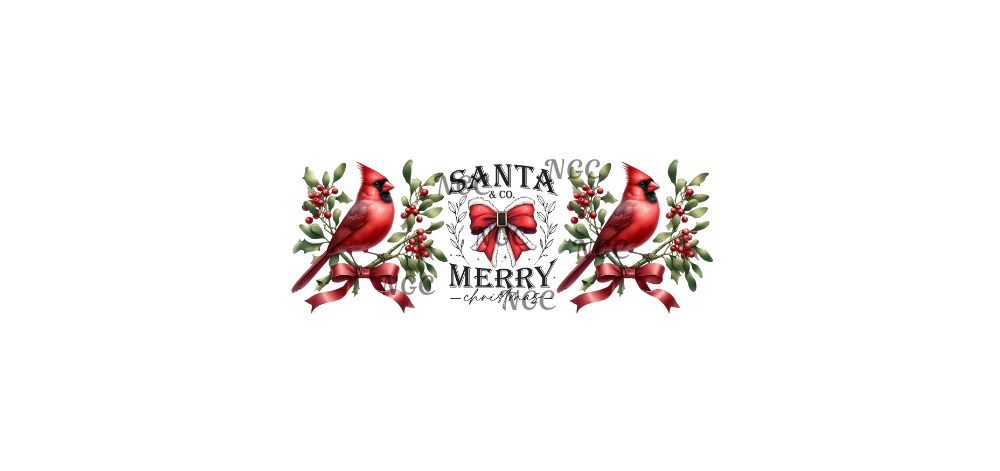 16oz santa & co with cardinals christmas