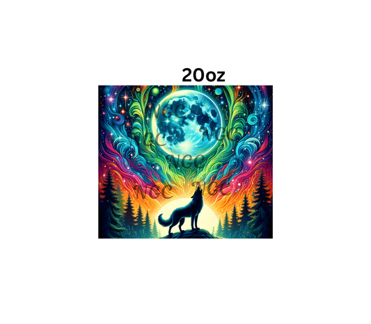 20oz howling wolf solid
