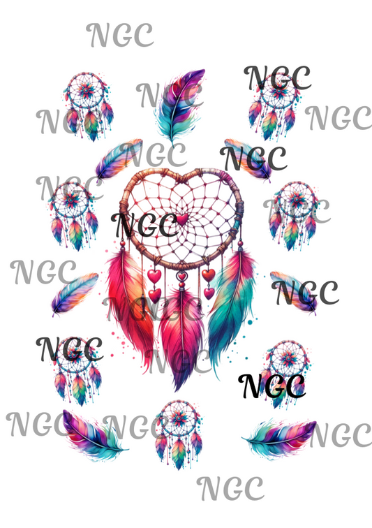A5 Notebook heart dream catcher