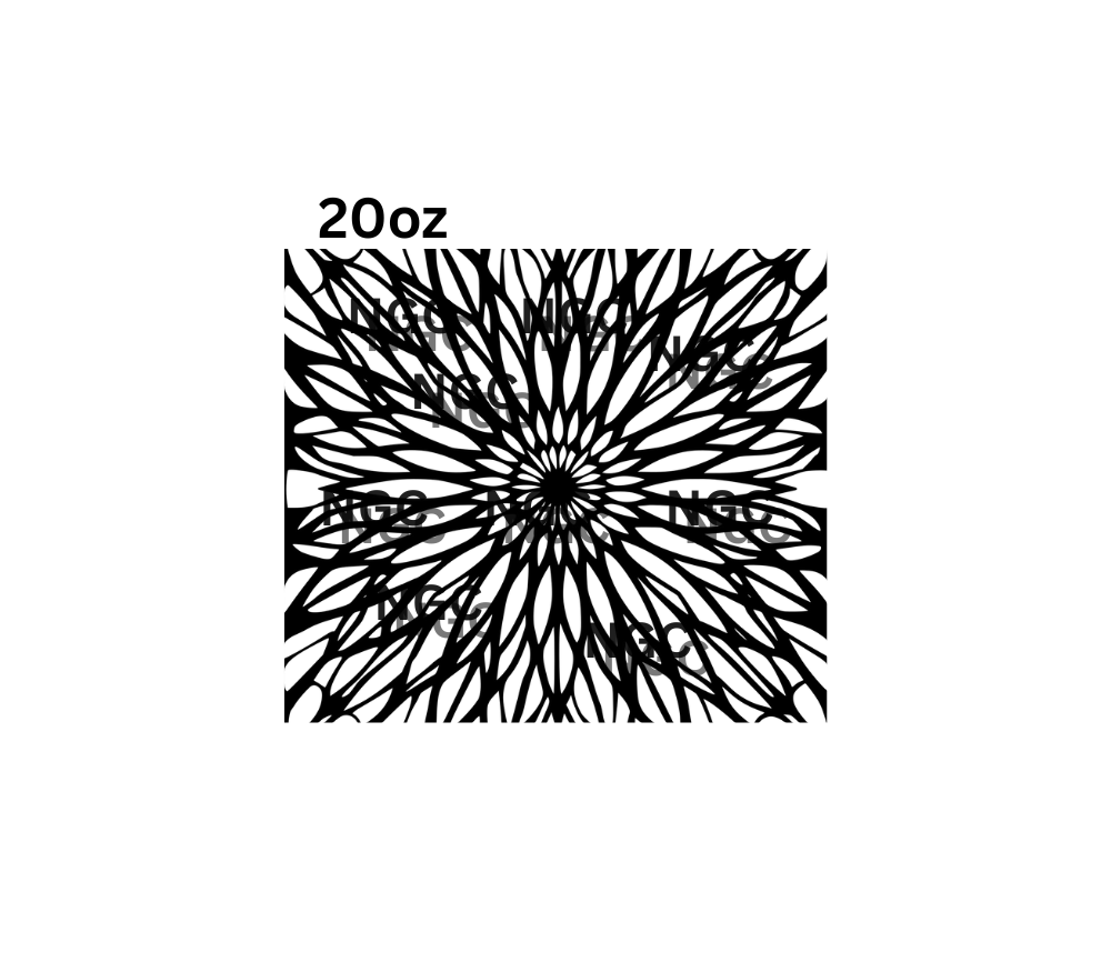 20oz sunburst outline tooled