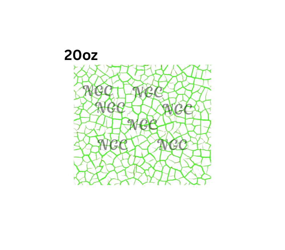 20oz crackle bright green