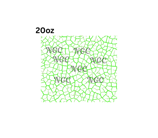 20oz crackle bright green
