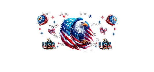 16oz patriotic eagle w flag