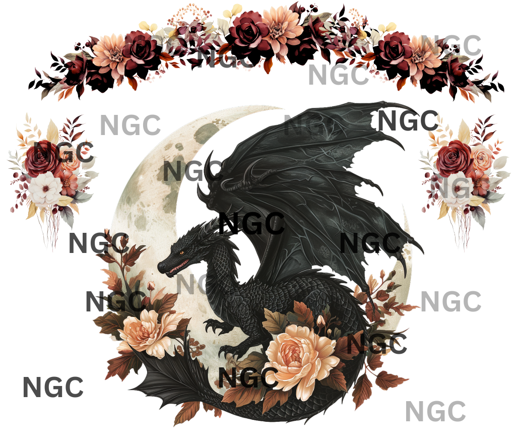 20oz wrap Black Dragon