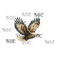 single decal soaring bald eagle