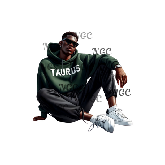 single decal mens zodiac taurus