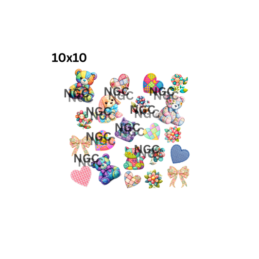 10x10 animal patchwork