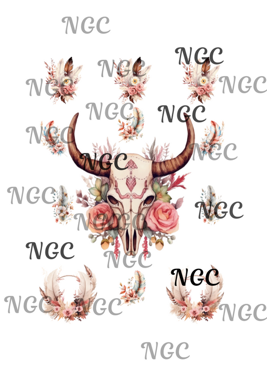 A5 Notebook cow skull 2