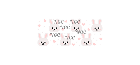 16oz bunny faces with hearts easter