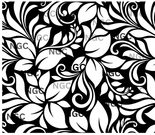 20oz wrap Tooled Leather flower B