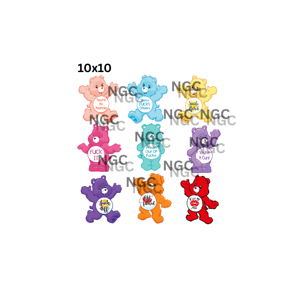 10x10 swear bears