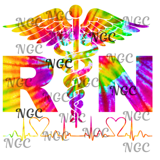 single decal Tie Dye RN