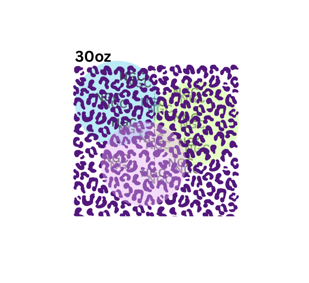 30oz purple leopard spots