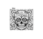 30oz sugar skull tooled stained glass