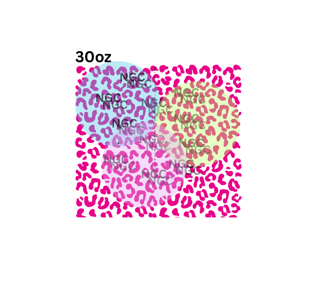 30oz hot pink leopard spots